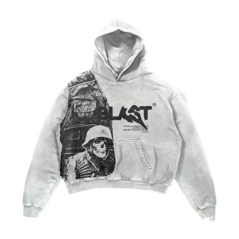 Retro Y2K Hoodie Street wear Gothic Casual